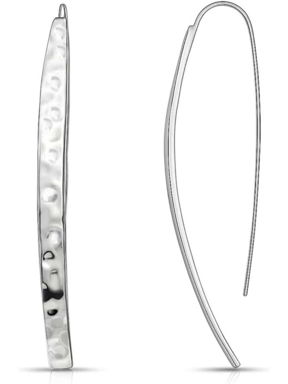 Handmade 925 Sterling Silver Threader Earrings | Boho Wire Hoops & Drop Designs